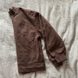 & other stories cropped brown mockneck sweater